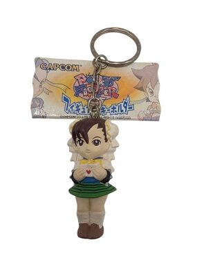 Vintage Street Fighter II 2 CHUN-LI Figure Key Chain JAPAN GAME CAPCOM 4